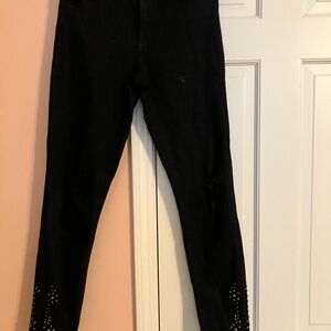 Lucky Brand Black Studded Skinny Jeans